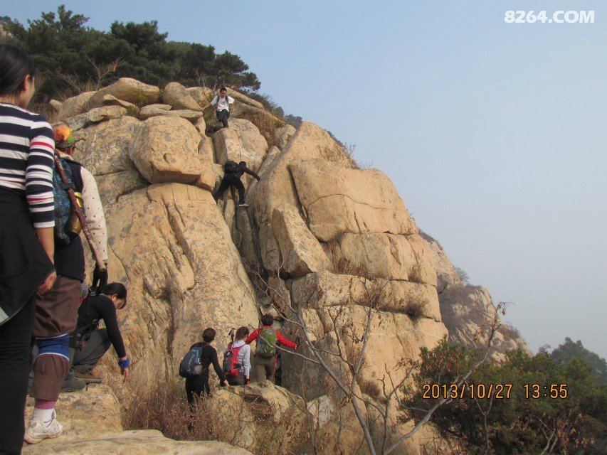8264巅峰户外莘县俱乐部泰山傲来峰扇子崖作