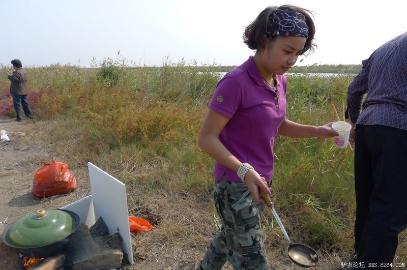 十月七号,埋大锅捡柴火,天津拼客驴行在北大港
