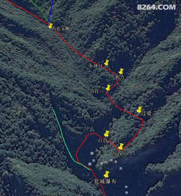 《西安交大利涉大川登山社》瓮城瀑布-猪娃沟