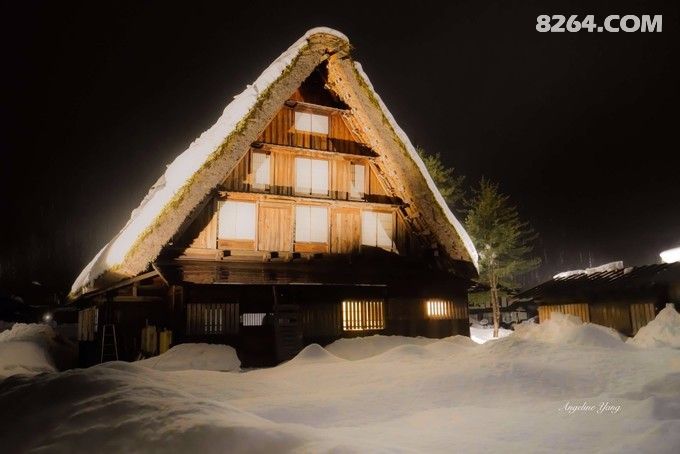 蓝与白的圆舞曲(日本飞驒山脉、平汤温泉、白