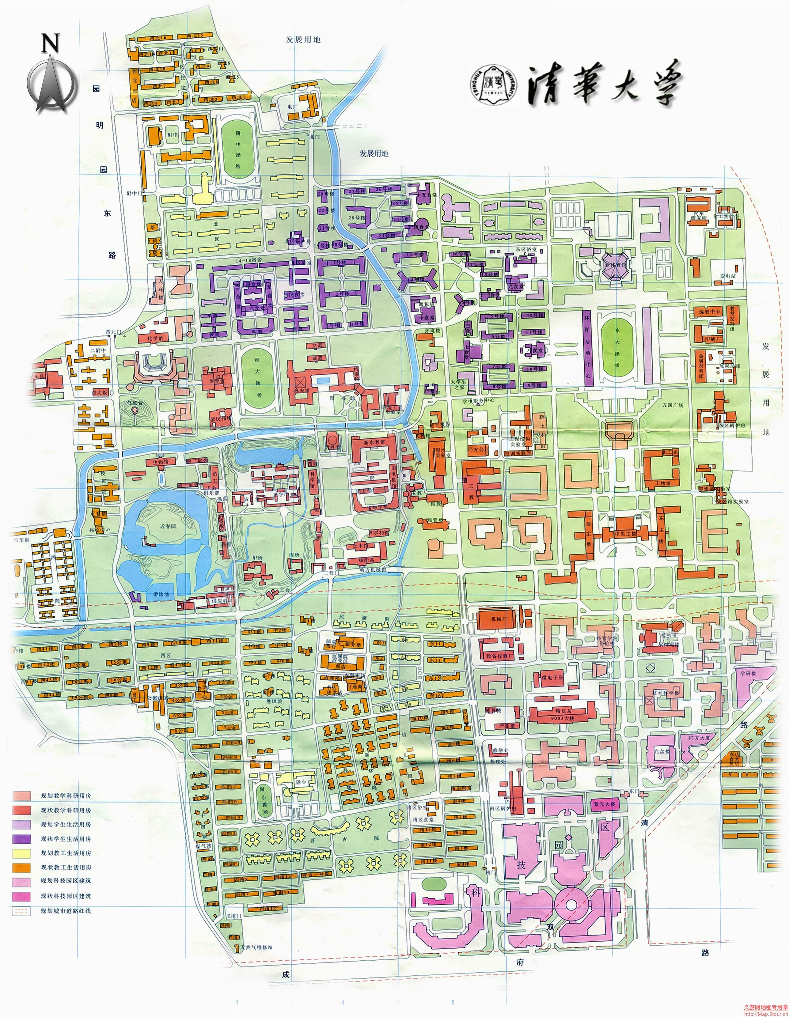 2018最新旧版清华地图查询,旧版清华地图高清