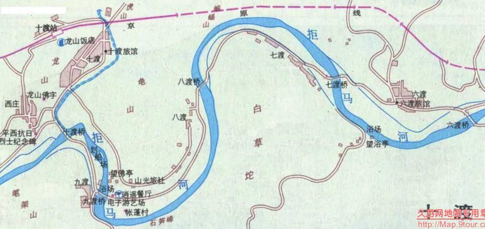 2019最新北京十渡风景区导游图查询，北京十渡风景区导游图高清版下载，北京十渡风景区导游图中文版大图 - 8264户外8264.com