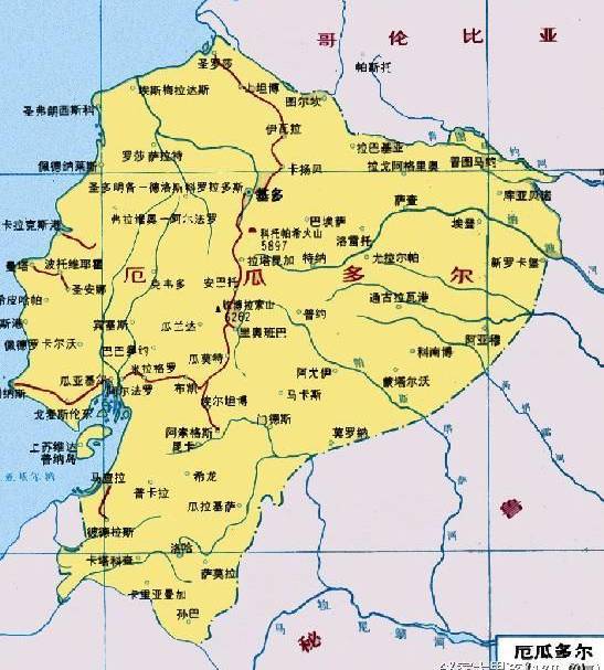 厄瓜多尔地形图全图，厄瓜多尔地形图高清版下载 - 户外资料网8264.com