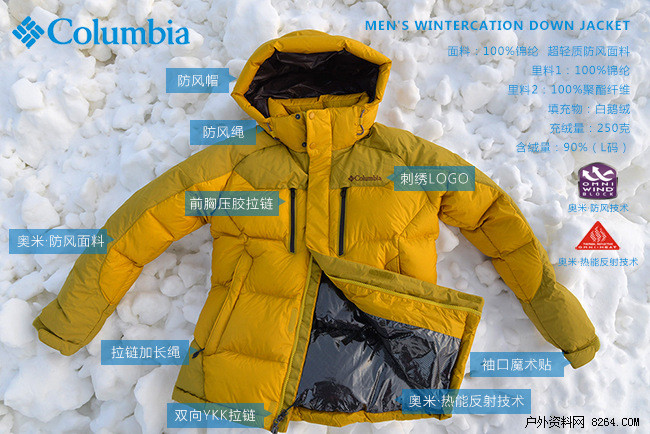 御寒 金钟罩 Columbia哥伦比亚羽绒服YM3476