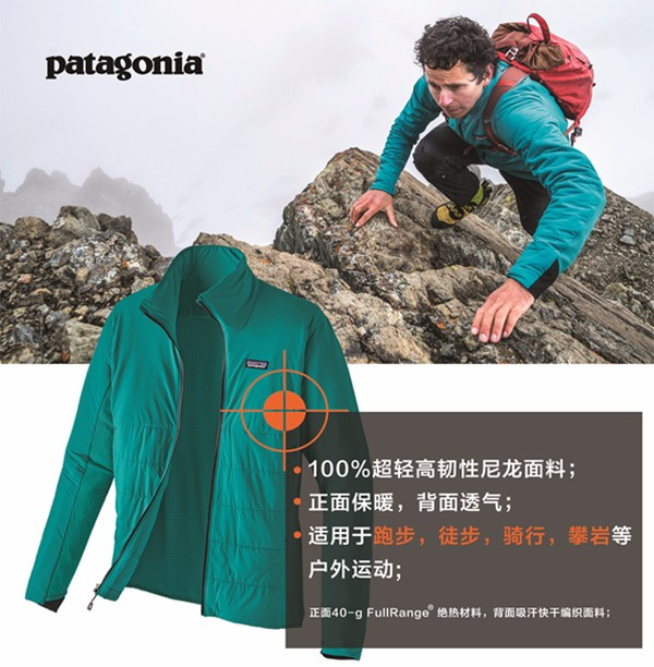 服装Patagonia Nano-Air®发布新款 为高强度