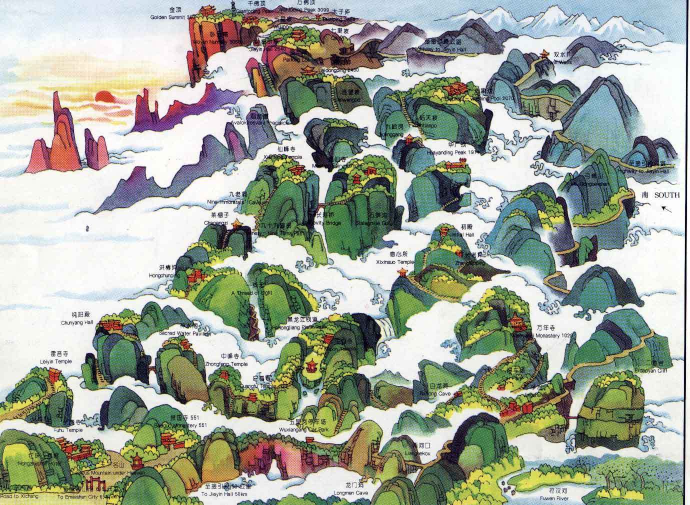 新版--峨眉山地图 - 地图