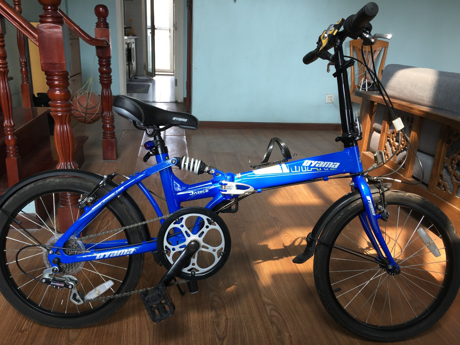 北京自提600出95新20寸6速欧亚马酷炫m300折叠自行车