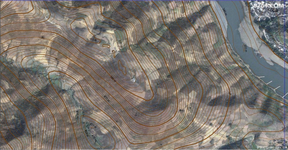 中国全境5米等高线卫星地形图15000大幅面叠加村级地名