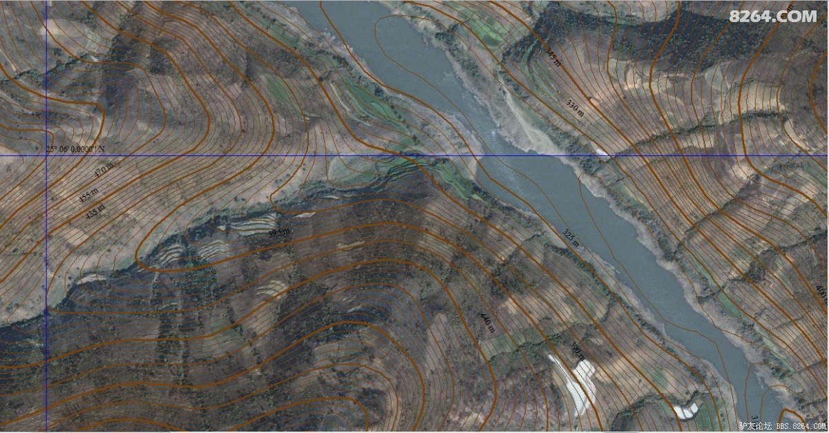 中国全境5米等高线卫星地形图15000大幅面叠加村级地名