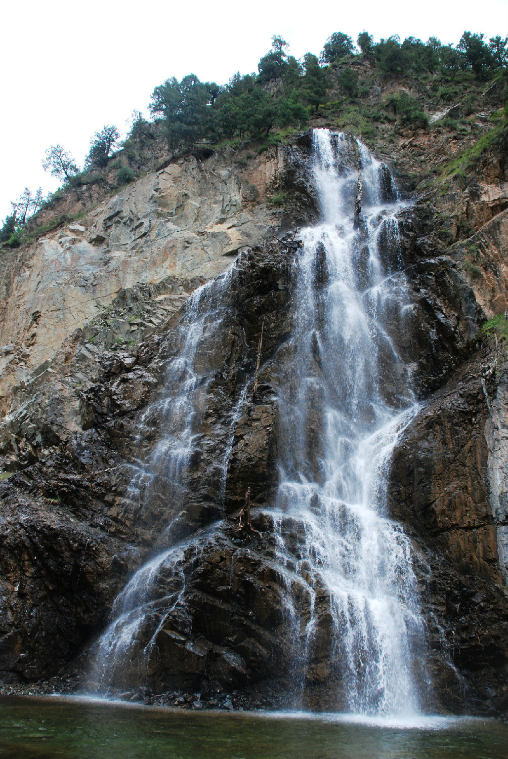 北山浪士当胡勒瀑布