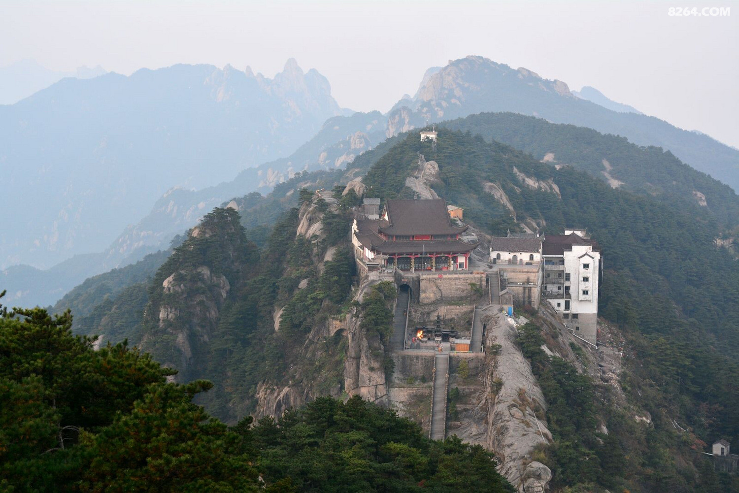 九华山天台景区十王峰-日落-日出
