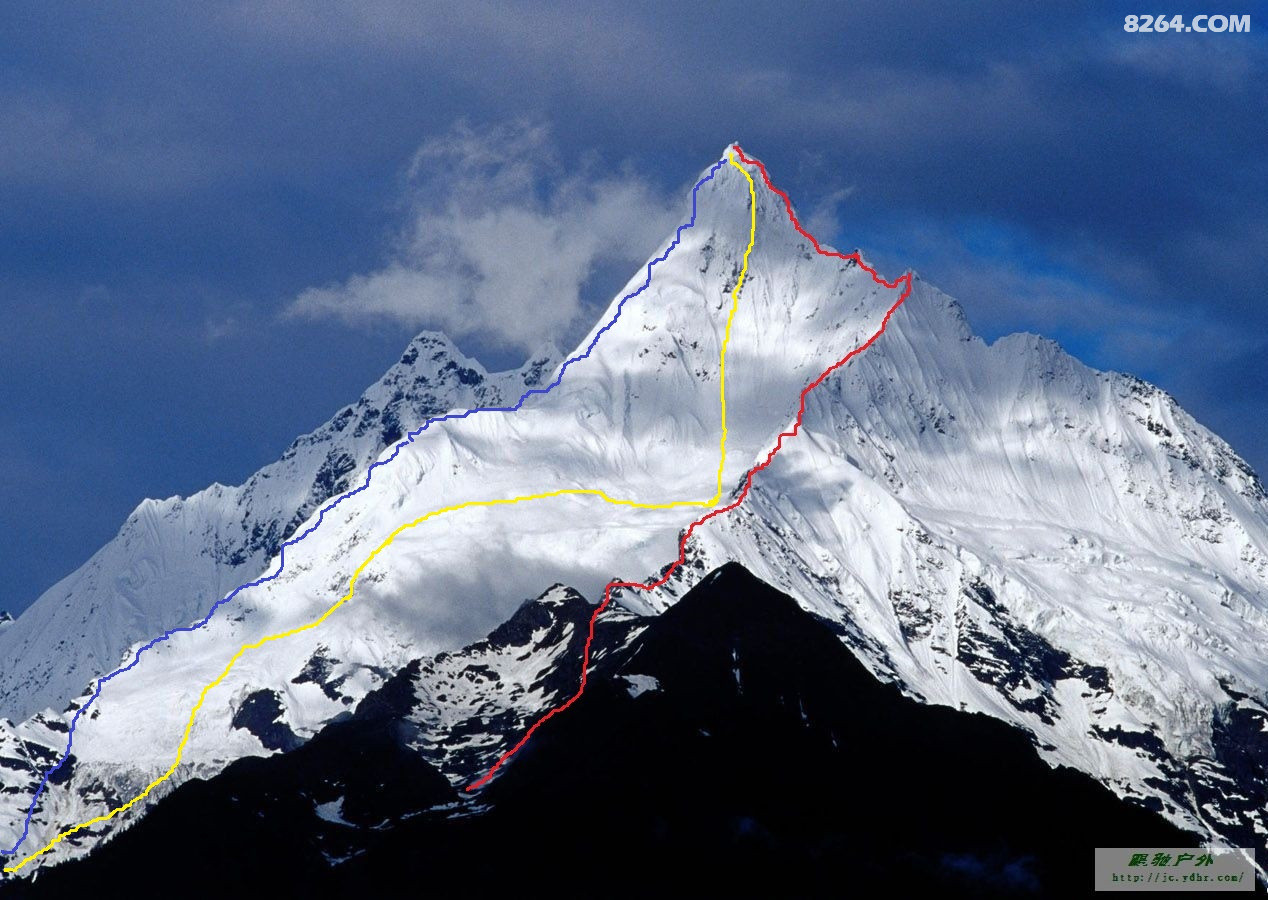 大家都进来议议高家虎是否有这样一份攀登梅里雪山的登顶线路图