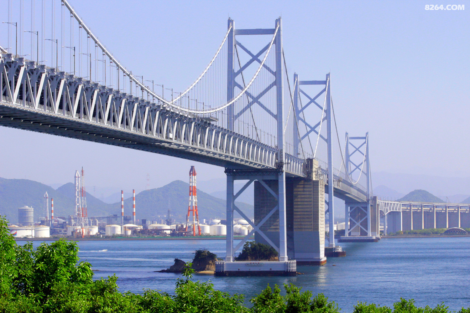 濑户大桥是全世界最长的公路铁路两用桥老网2015gw位于本州冈山县仓敷