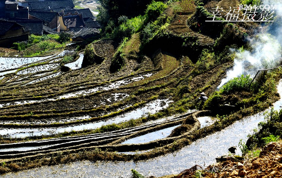 美丽大地的线条咸村镇光夏村梯田摄影