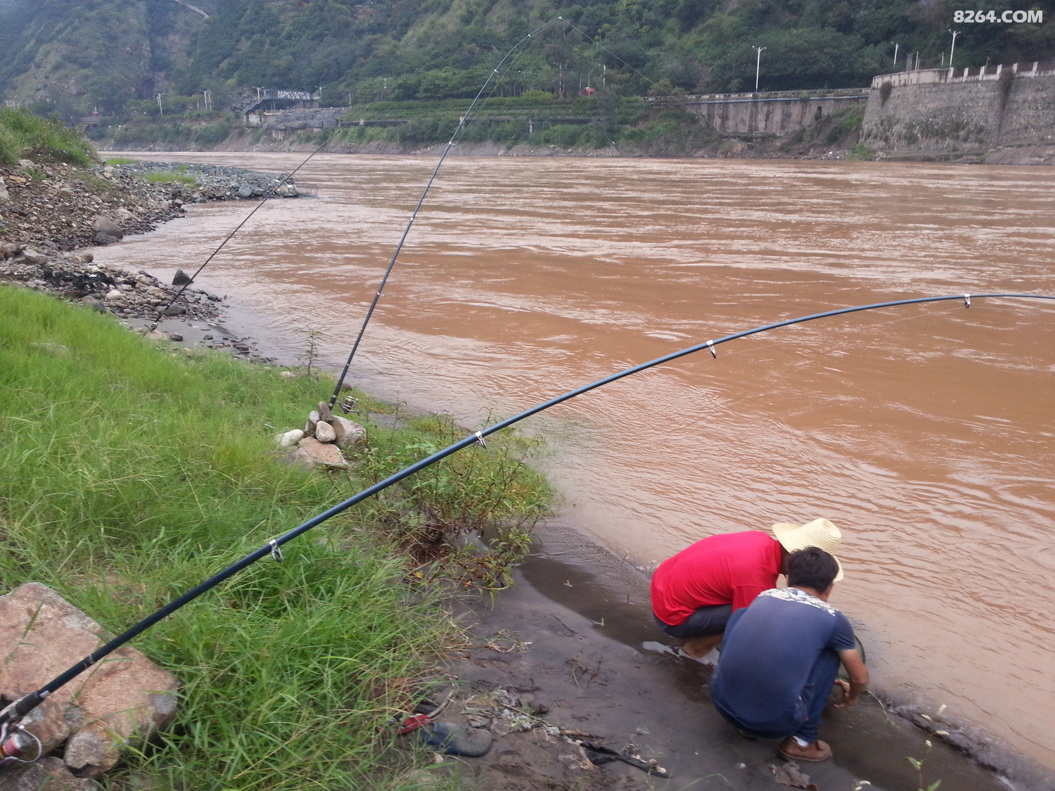 金沙江边钓鱼小有成绩哟