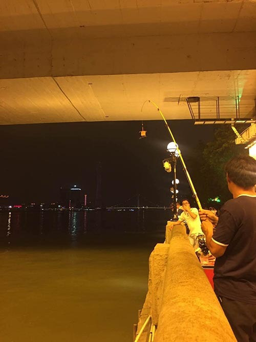 夜晚的休闲钓