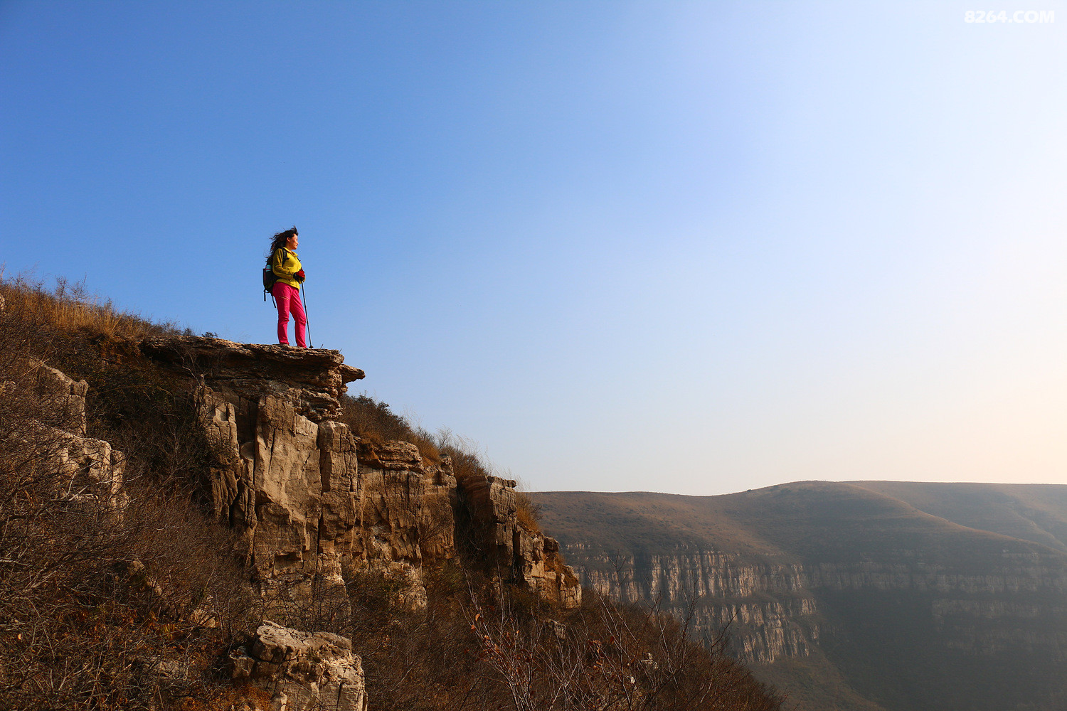 雾霾尽散驴开颜西龙虎峪大转山