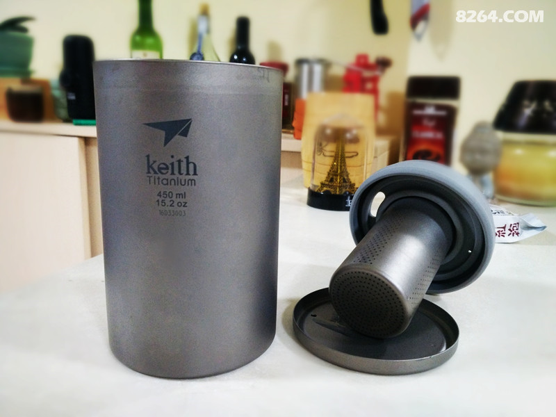 健康钛重要生活钛美好keith铠斯纯钛双层多功能饮用杯使