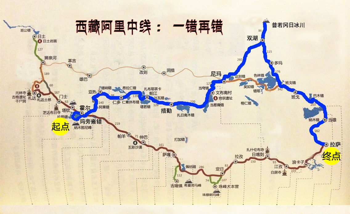 2017,那风雨飘摇的阿里中线 (更新至措勤县)