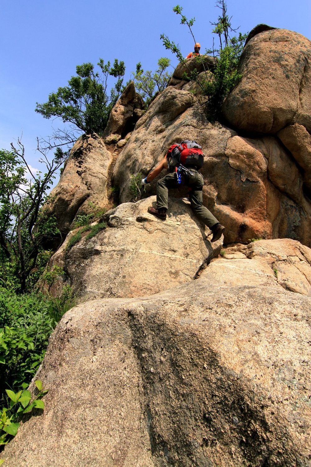 野线技术登山穿越双头山一石峰岭