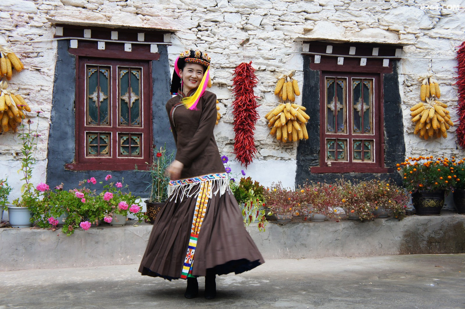 美丽的丹巴姑娘,一朵金花!