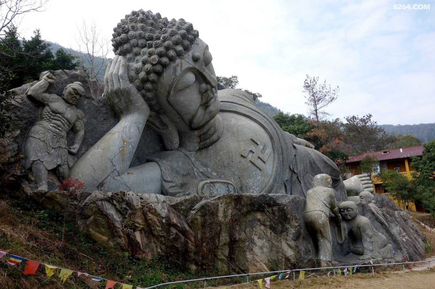 访游长乐琴江满族村五百罗汉山金钢腿33米卧佛