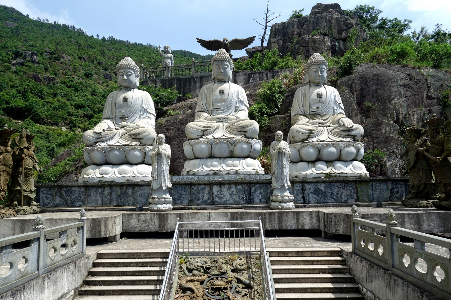 访游长乐琴江满族村五百罗汉山金钢腿33米卧佛