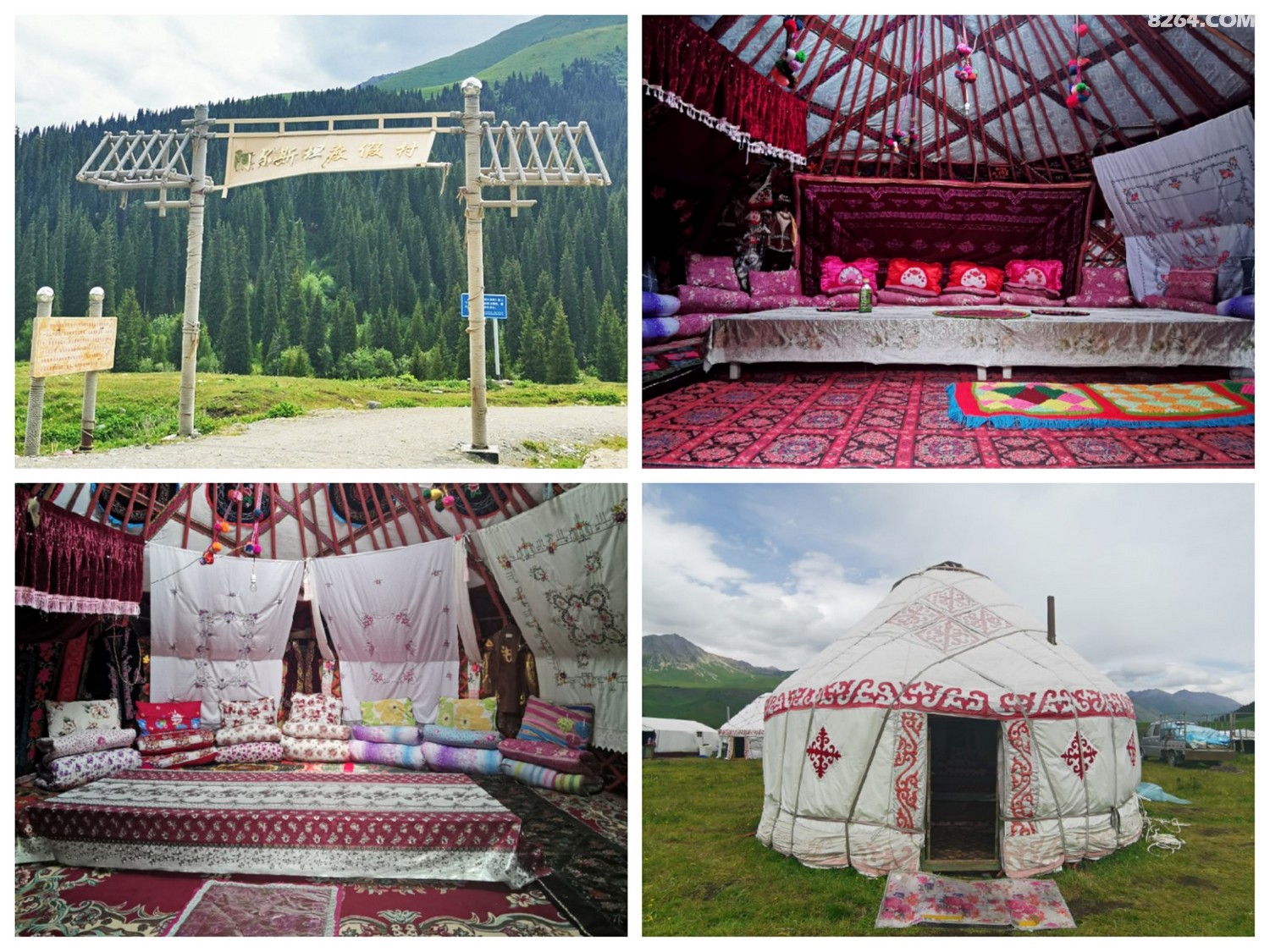 食宿:推荐距离乔尔玛5公里的阿尔斯坦度假村13号毡房的住宿,可