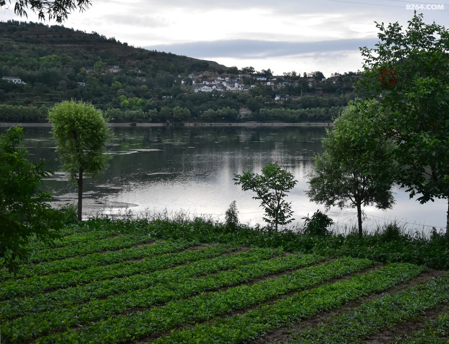 傍晚时分的西和晚霞湖风光
