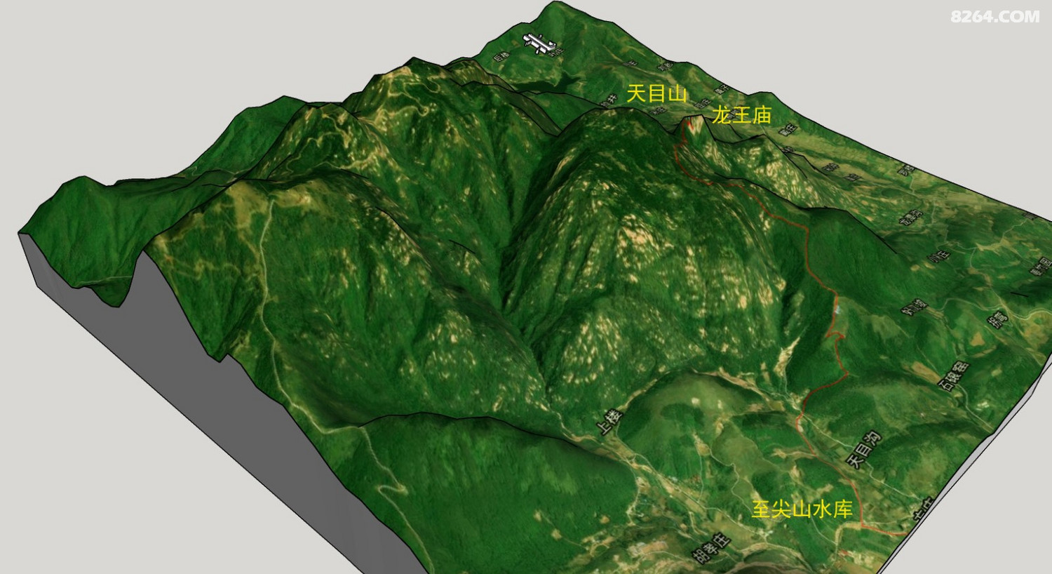 信阳山峰三维立体渲染