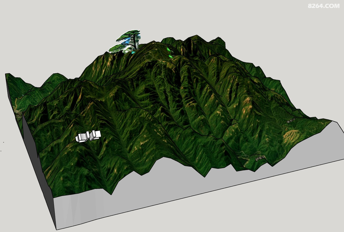 信阳山峰三维立体渲染