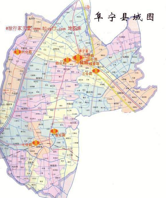 阜宁县地图高清版大图-千图网