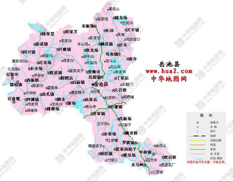 岳池县政区图全图,岳池县政区图高清版下载 - 8264户外8264.com