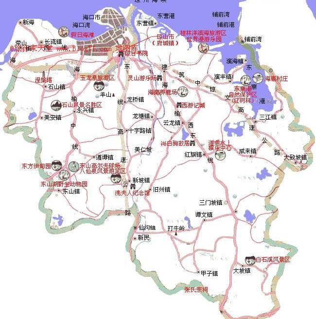 2021最新琼山区行政地图查询,琼山区行政地图高清版下载,琼山区行政
