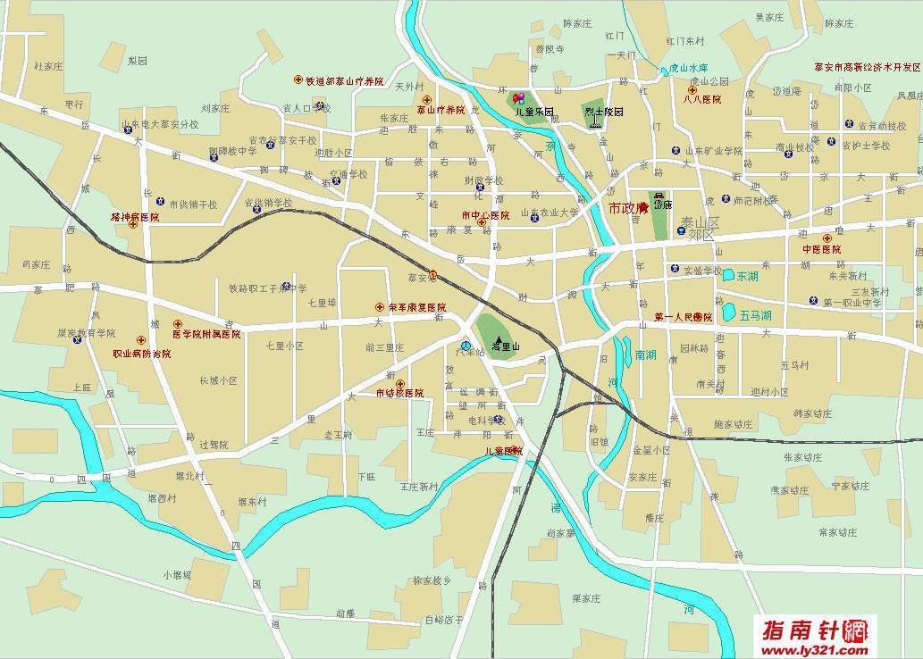 山东泰山市区图全图,山东泰山市区图高清版下载 - 8264户外8264.com