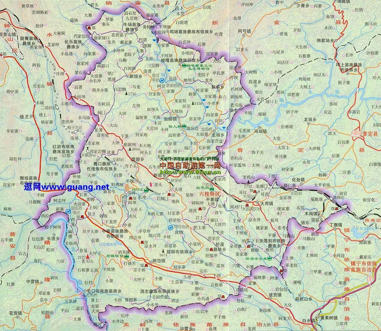 六枝特区地图二全图,六枝特区地图二高清版下载 - 8264户外8264.com