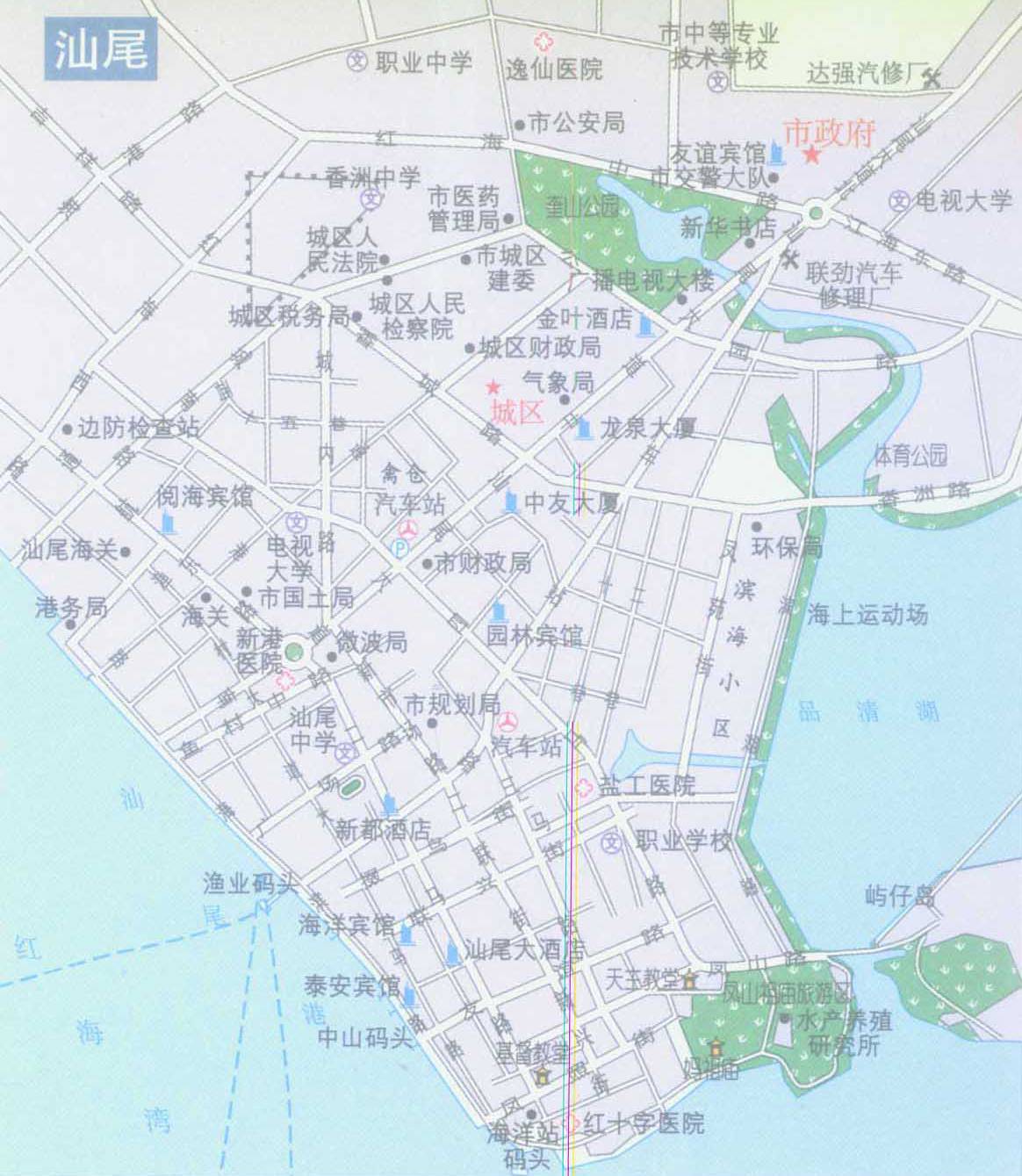 汕尾市城区交通加油图全图,汕尾市城区交通加油图高清版下载 - 8264户外8264.com