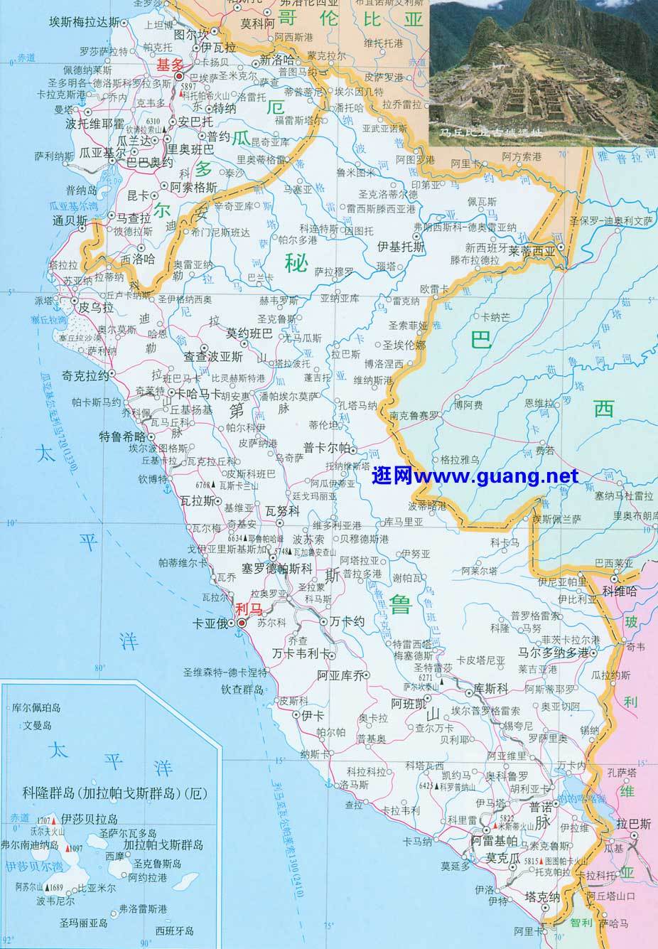 厄瓜多尔地图二全图,厄瓜多尔地图二高清版下载 - 8264户外8264.com