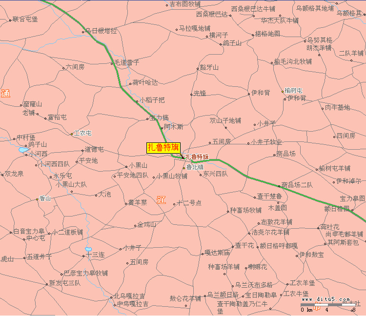 扎鲁特旗地图二全图,扎鲁特旗地图二高清版下载 - 8264户外8264.com