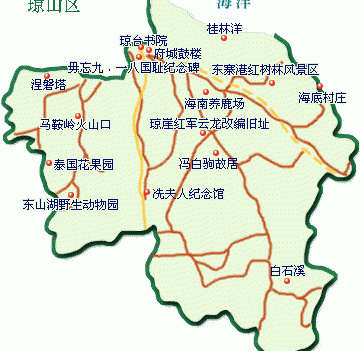 海口琼山区导游图全图,海口琼山区导游图高清版下载 - 8264户外8264.