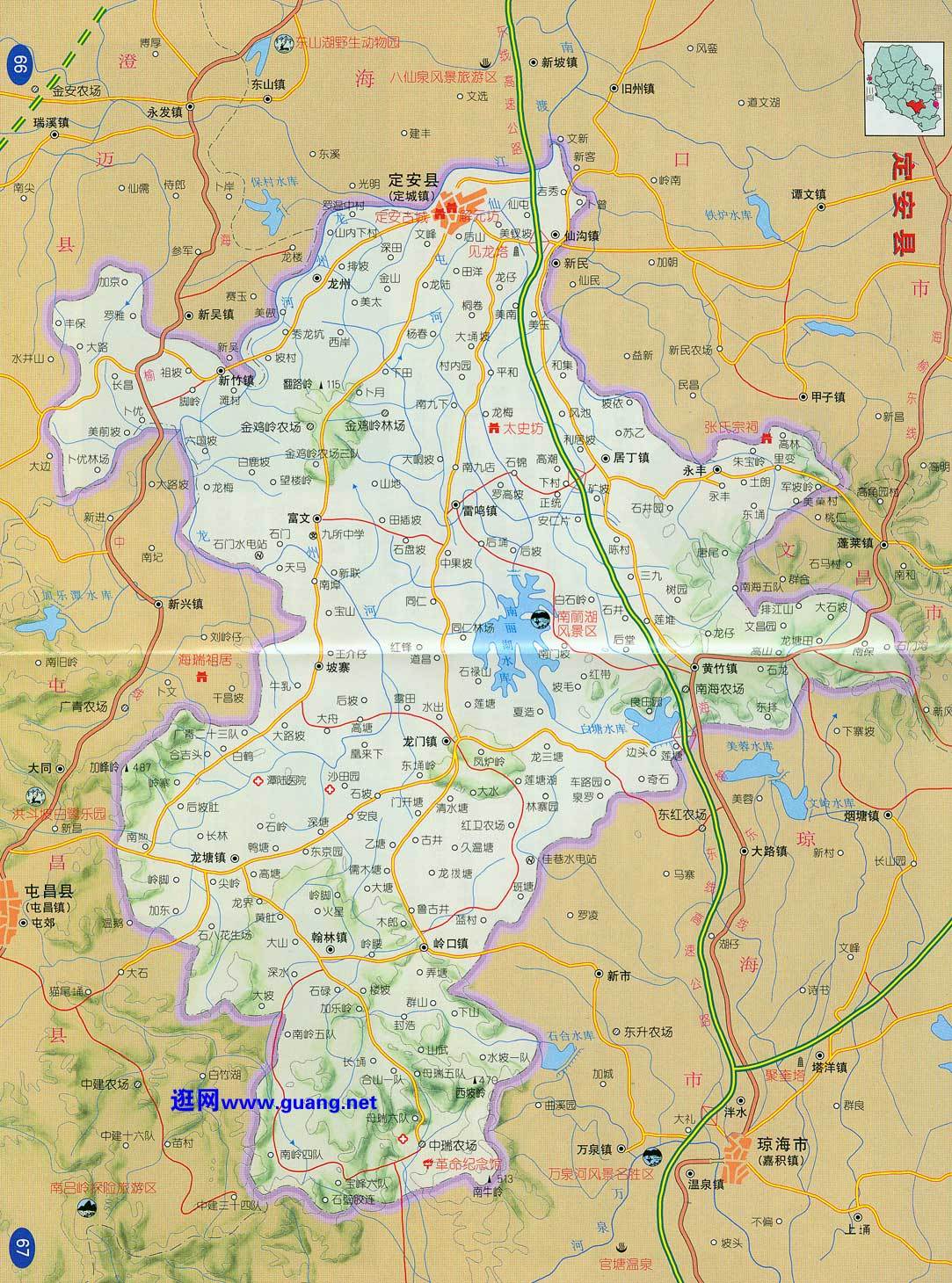 新版--海南安定地图