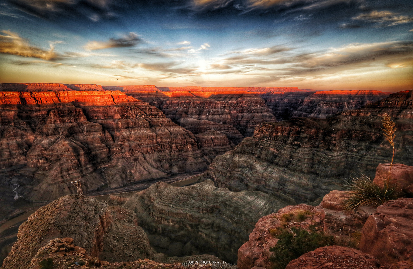 科罗拉多大峡谷 美国西海岸 太平洋的日落