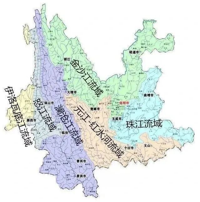 云南省地图中的水系图云南省的湖泊中面积最大的是滇池,深度最大的是